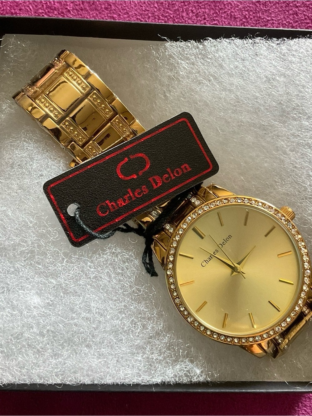 Women's Gold-Tone Crystal Accent Watch